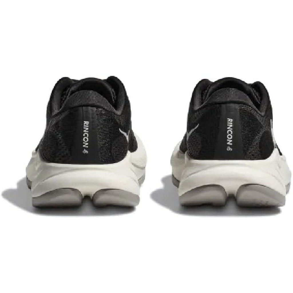 Hoka Mens Size 9.5D Black White Mesh Lace Up Rincon 4 Athletic Running Shoes. Ships from USA.