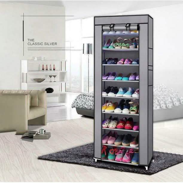 10-Layer 9 Grid Shoe Rack Shelf Storage Closet Organizer. Ships from USA.