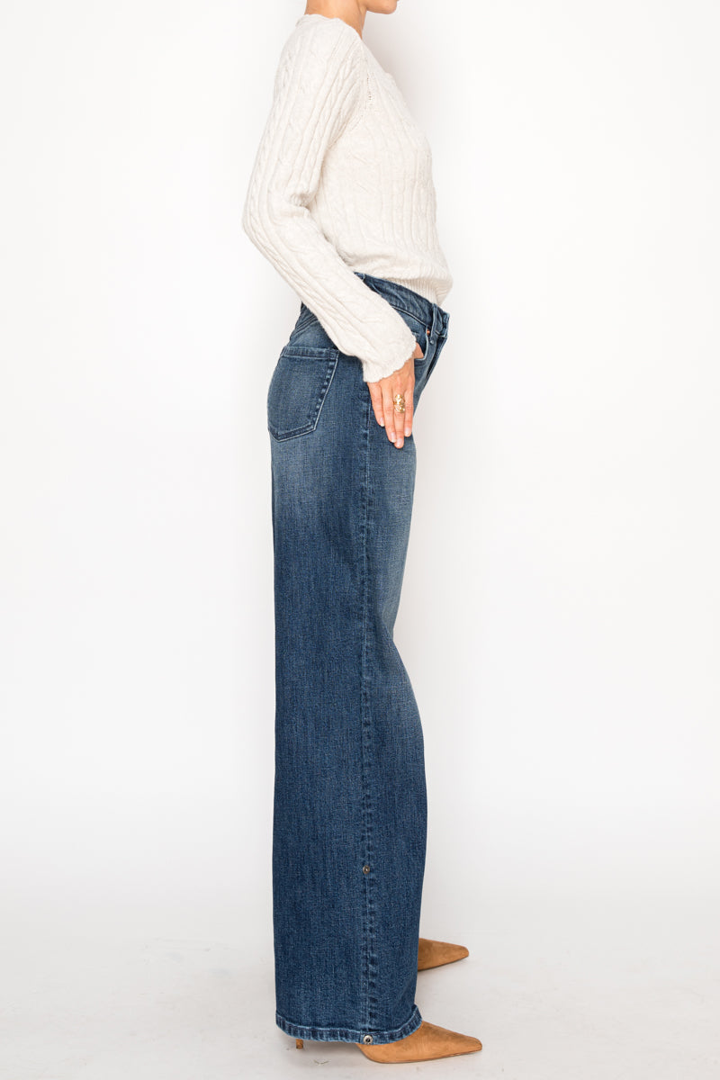 Tummy Control High Rise A-wide Jeans