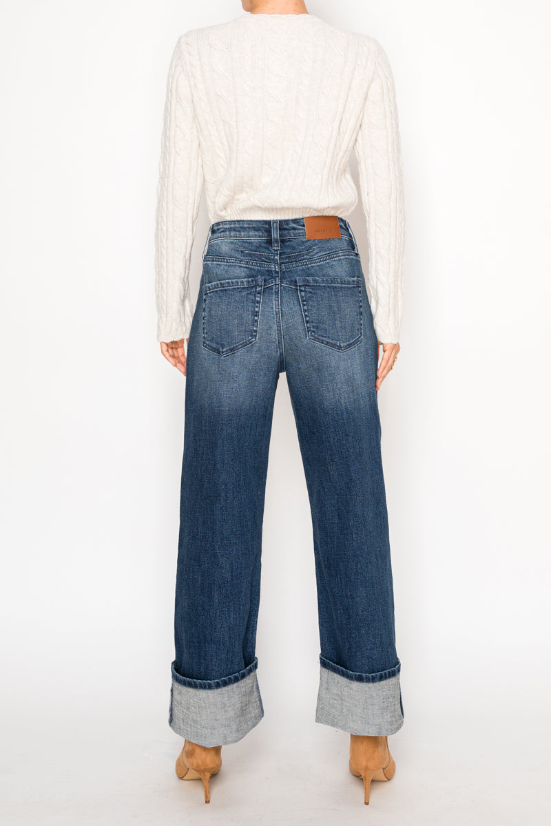 Tummy Control High Rise A-wide Jeans