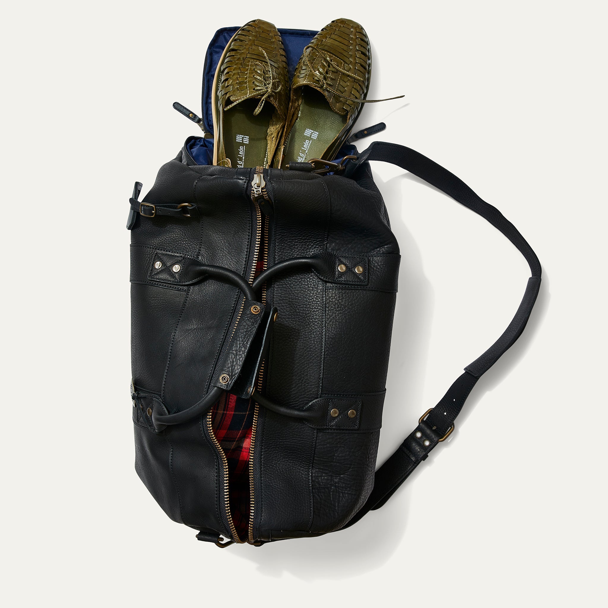 Leather Atticus Shoe Duffle. Ships from USA.