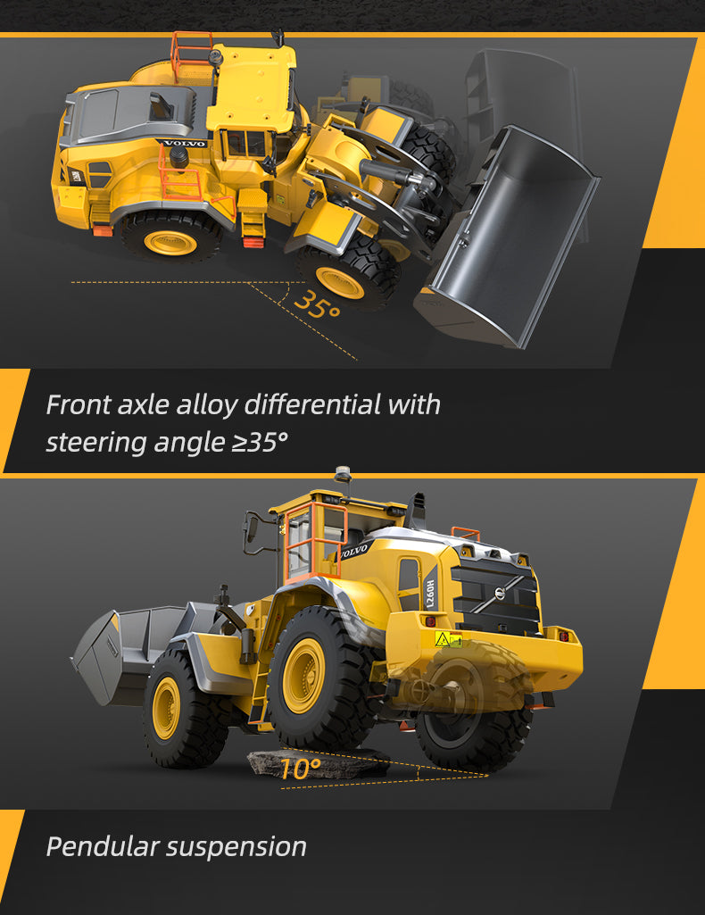 RC MODEL  Car 1/16 RC Full Metal Loader Excavator Electric Remote Control Alloy  Excavator Engineering Model Cars Boy Kids Toys