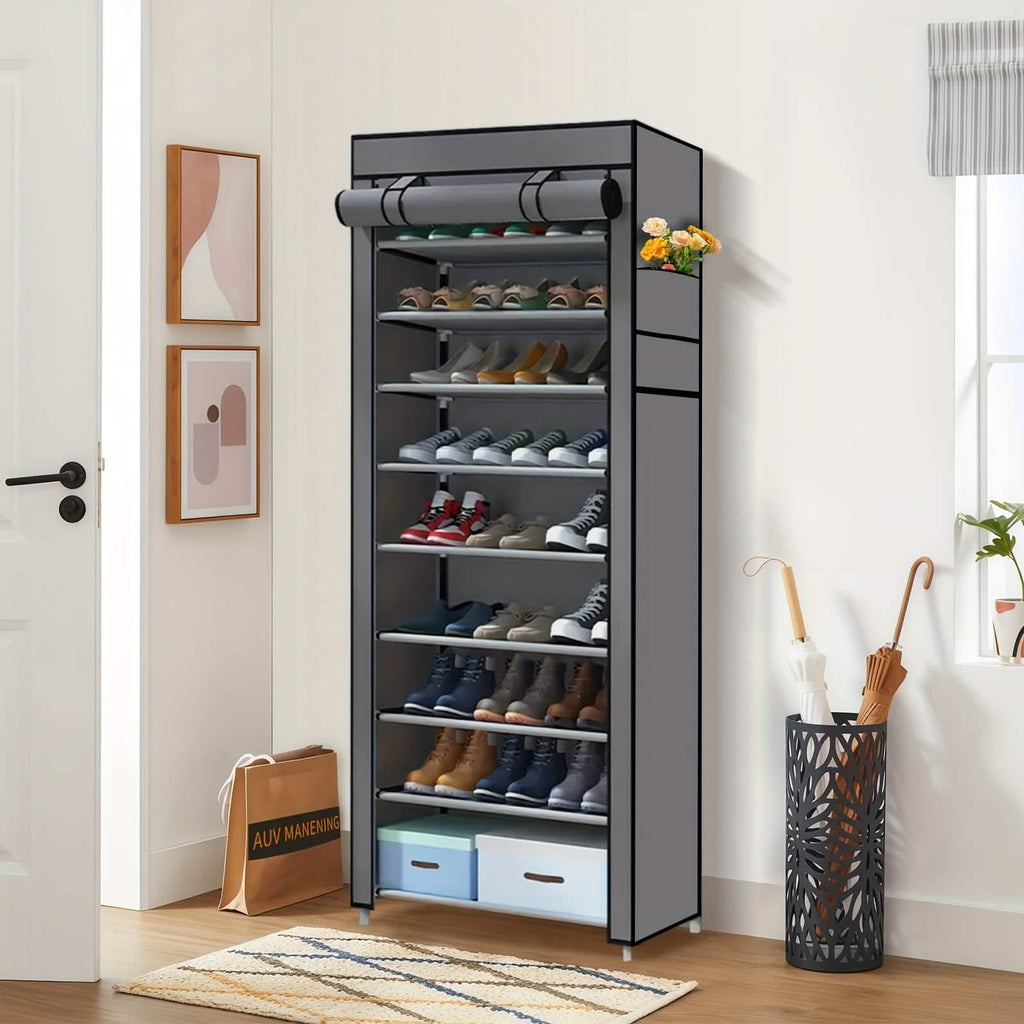 10-Layer 9 Grid Shoe Rack Shelf Storage Closet Organizer. Ships from USA.