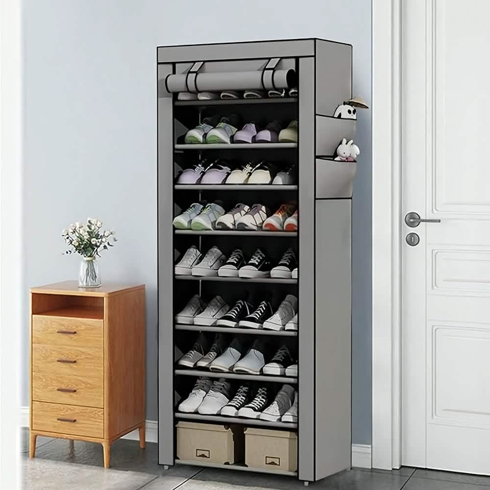 10-Layer 9 Grid Shoe Rack Shelf Storage Closet Organizer. Ships from USA.