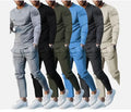 Men's Tracksuit Set Cotton Fleece Stylish Streetwear Slim Fit Pullover sweatshirts and Jogger  Set winter tracksuits for men