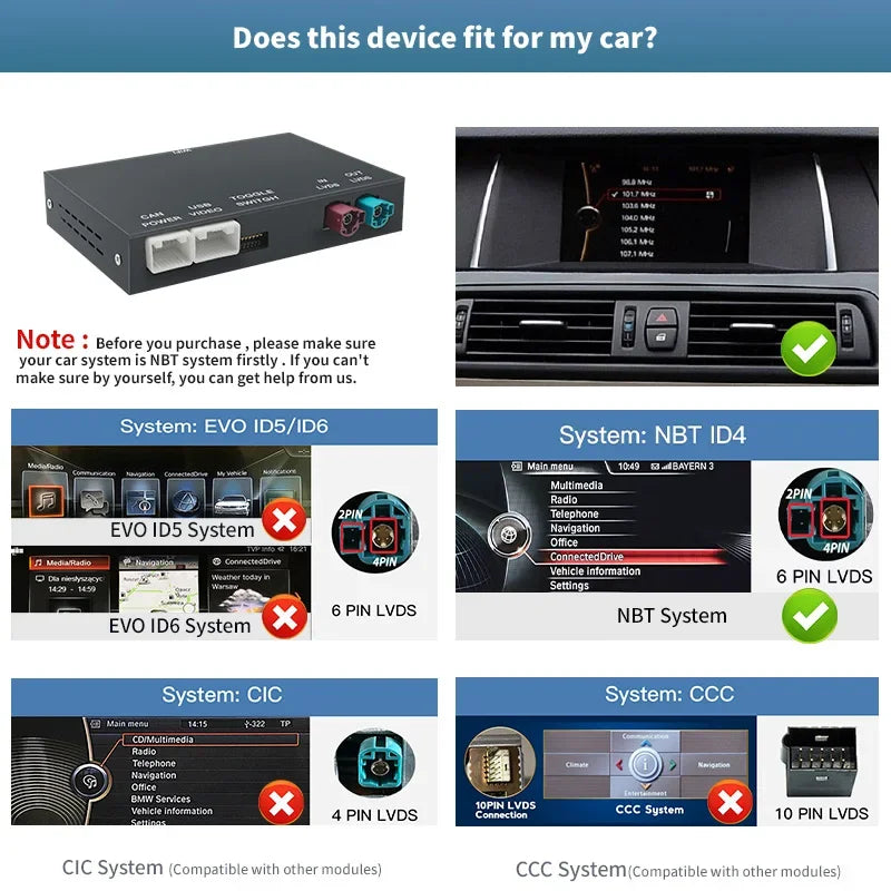 Wireless CarPlay for BMW NBT System 1 2 3 4 5 6 7 Series X1 X3 X4 X5 X6 MINI F56 F15 F16 F25 F26 F48 F01 F10 F22 F20 F30 F32