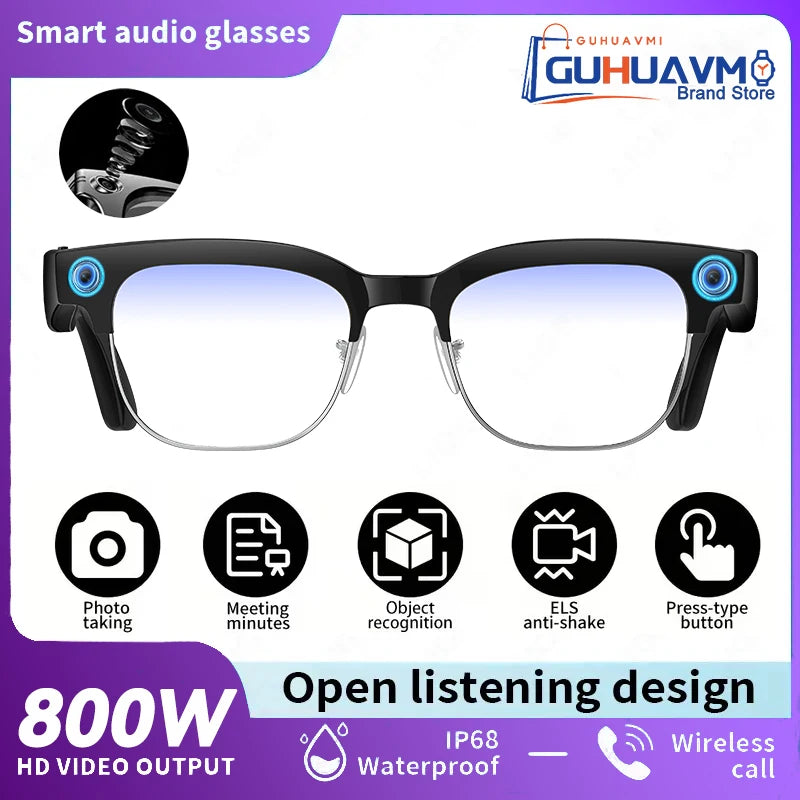 2026 New Upgrade Smart Glasses With Camera Video Recording AI Photo Recognition Bluetooth Call Translation Voice Sunglasses Man