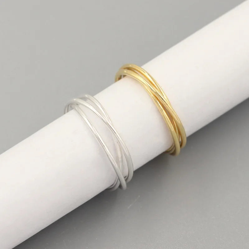 GR061 Tarnish Free 14k Gold Filled Jewelry 1.0mm Rolling Dainty Ring Daily Wear for Women
