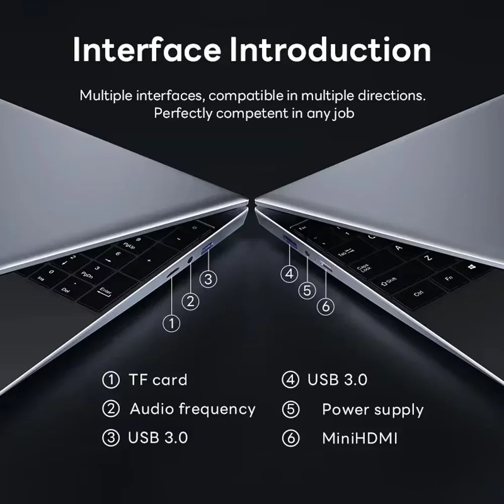 15.6'' New Laptops Windows 11 Laptop Intel i9 9900U 16GB RAM 1TB SSD Portable Office Study Laptop Computer Gaming Notebook