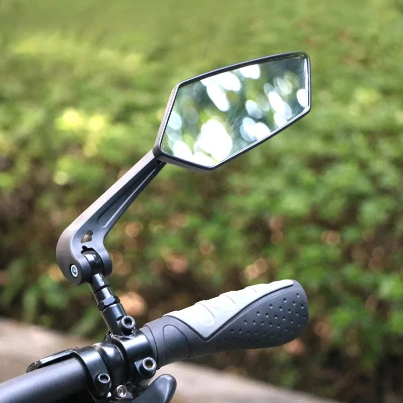 Bike Cycling Rear View Mirror: Adjustable Handlebar Left/Right Mirror, Clear Wide Range Back Sight & Rearview Reflector