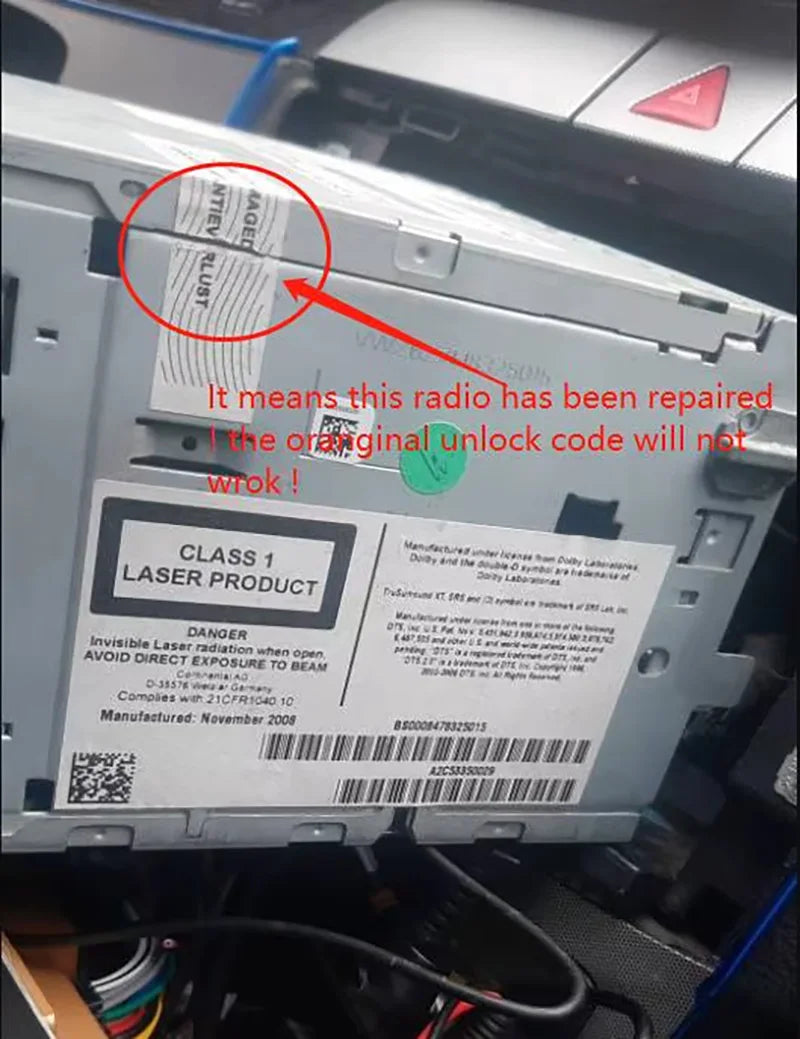 Radio unlock code decode for RCD510 password query audio decoding CD navigation unlock RNS510 RNS315 For Skoda For Audi