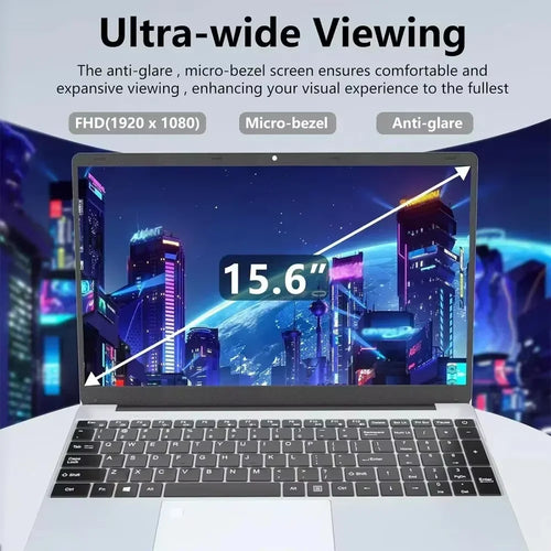 15.6'' New Laptops Windows 11 Laptop Intel i9 9900U 16GB RAM 1TB SSD Portable Office Study Laptop Computer Gaming Notebook