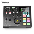 MAONOCASTER Audio Interface Podcast Equipment Studio Sound Card Mixer All-In-One Digital Podcaster For Streaming Youtube DJ