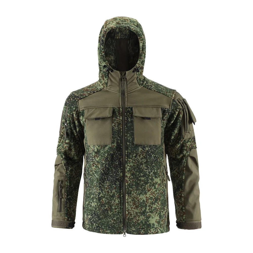 Autumn Winter Men's Vintage Pullover Hoodie Solid Color Long Sleeve Coat Comfort Warm Style Windbreaker Jacket Custom