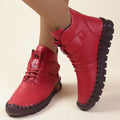 QLFashion Size Boots Women 2024 Autumn and Winter New Round Head Flat Womens Wholesale 231