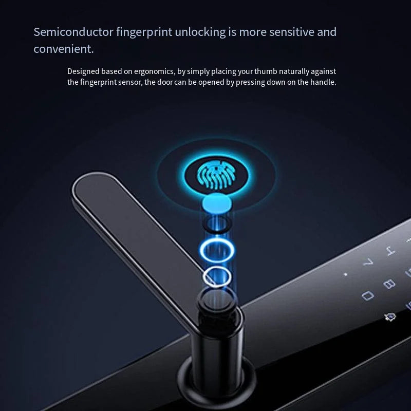 Mihome  Fingerprint WiFi Smart Lock Aluminum Alloy Wood Door for Apartments Hotels and Homes