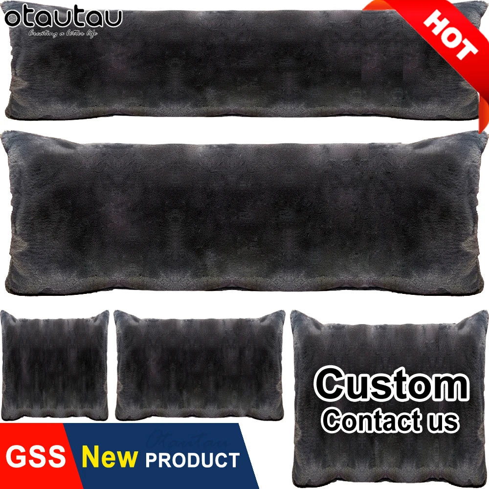 OTAUTAU Faux Bunny Fur Cushion Cover Throw Pillow Case Dropshipping KD006【No Filler Inside! You Need To Fill It By Yourself !】