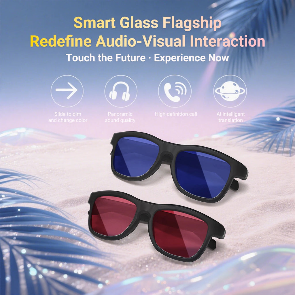 High-tech Tint Changing Smart AI Sunglasses Adjustable Photochromic Lenses Feather-light Frame Smart Audio Sport Glasses Kit