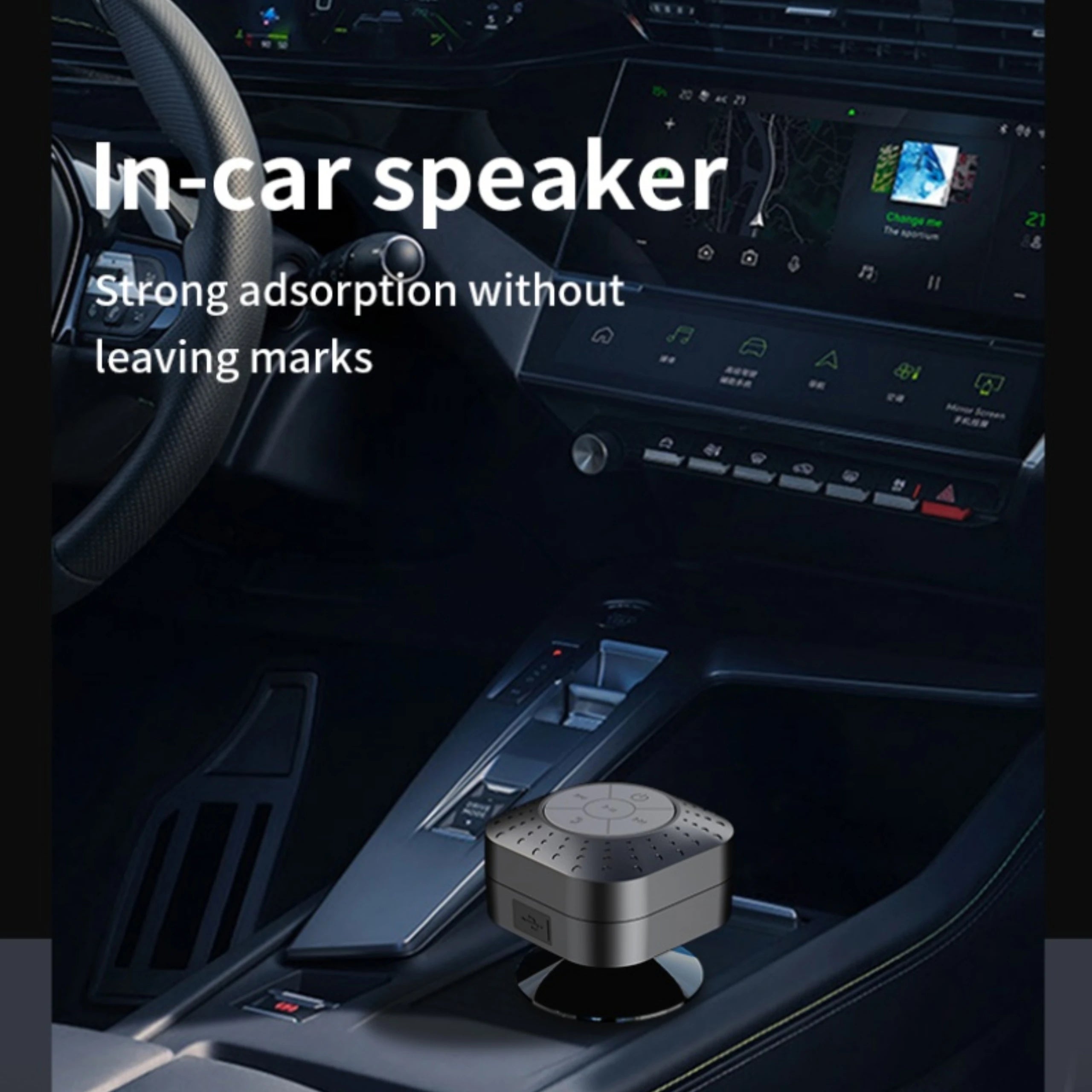 Portable Mini for V5.3 Speaker Built-in Microphone Featuring Powerful Sound Effects Rich Bass Large Plastic Suction Cup