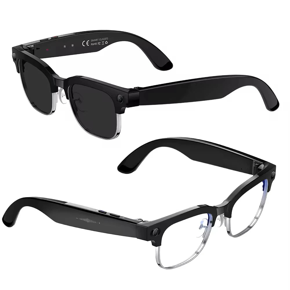 W630 AI Smart Glasses Camera 32MP Photos 4K Stabilized Video Real-Time Translation Recognition Dual-Mic Noise Reduction IP65