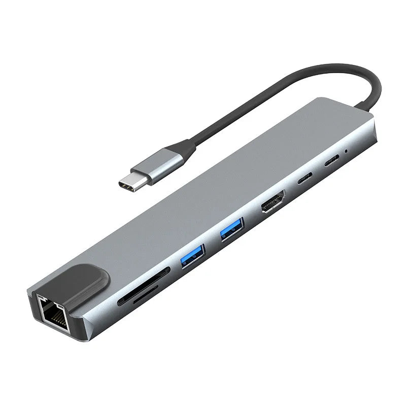 Hot Pont Usbc Hub to hd Adapter Kit Pd Fast Charge 8 En 1 Usb Type c Hub Switch Dock for Tablet Dock Station - Free Item