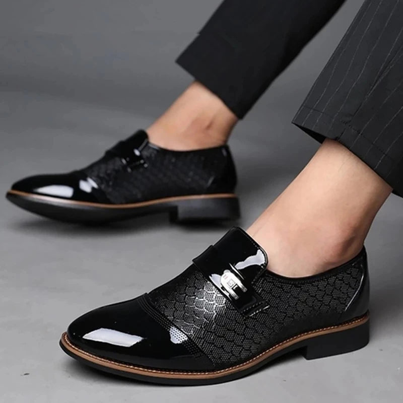 Men's Formal Leather Oxford Slip-On Wedding Shoes Autumn Luxury Big Sizes 46-50