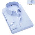 Plus Size S to 8xl formal shirts for men striped long sleeved non-iron slim fit dress shirts Solid Twill Social Man's Clothing