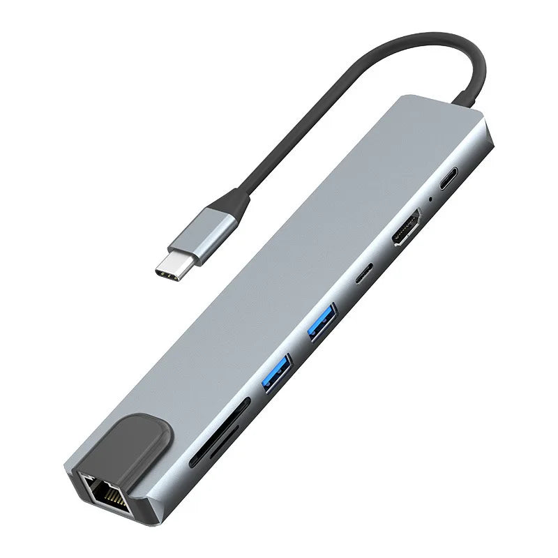 Hot Pont Usbc Hub to hd Adapter Kit Pd Fast Charge 8 En 1 Usb Type c Hub Switch Dock for Tablet Dock Station - Free Item