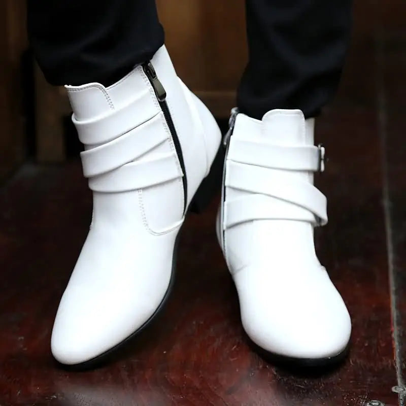 High Quality Large Size 39-47 Leather Boots Men's High Top Casual Men's Boot