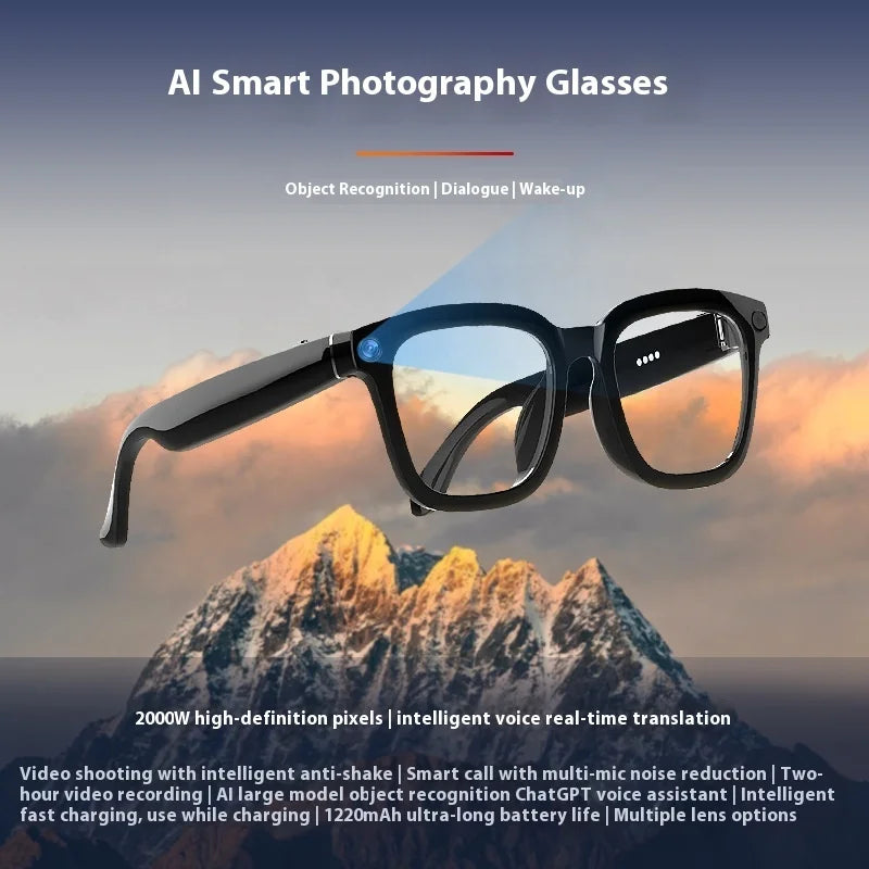 V03 Video Camera 800w Translator Sunglasses Phone Call Chatgpt Digital Smart Ai Glasses with Display