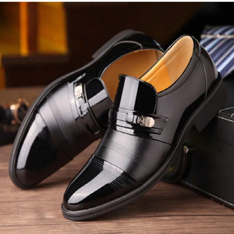 New Hot Sale Man PU Leather Casual Shoes English Wind Business Dress Shoes Adult High Quality Casual Adult Shoes