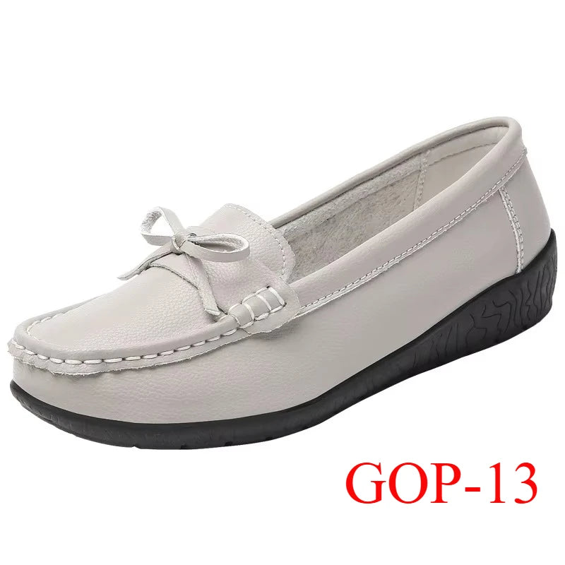 Womens Shoes 2025 Spring Autumn New Women's Nurse Shoes Casual Flat Single Loafers with Slip-On Closure Ladies Shoes