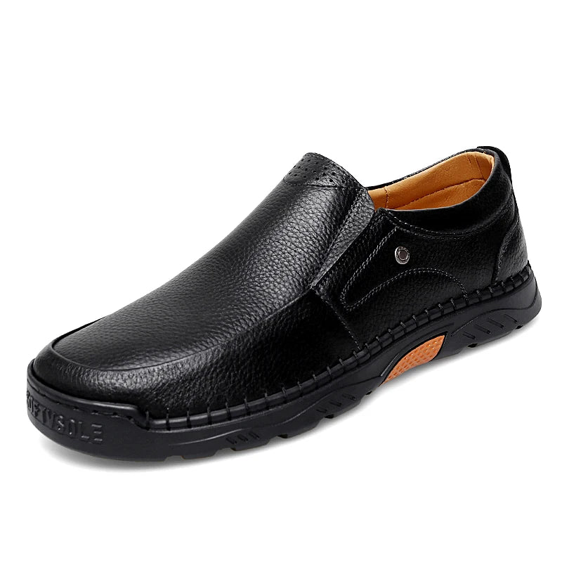 Men's Loafers Loafer Flats Fisherman Driving Walking Oxford Shoes Leather Slip on Low-top Work & Safety Handmade Shock Resistant
