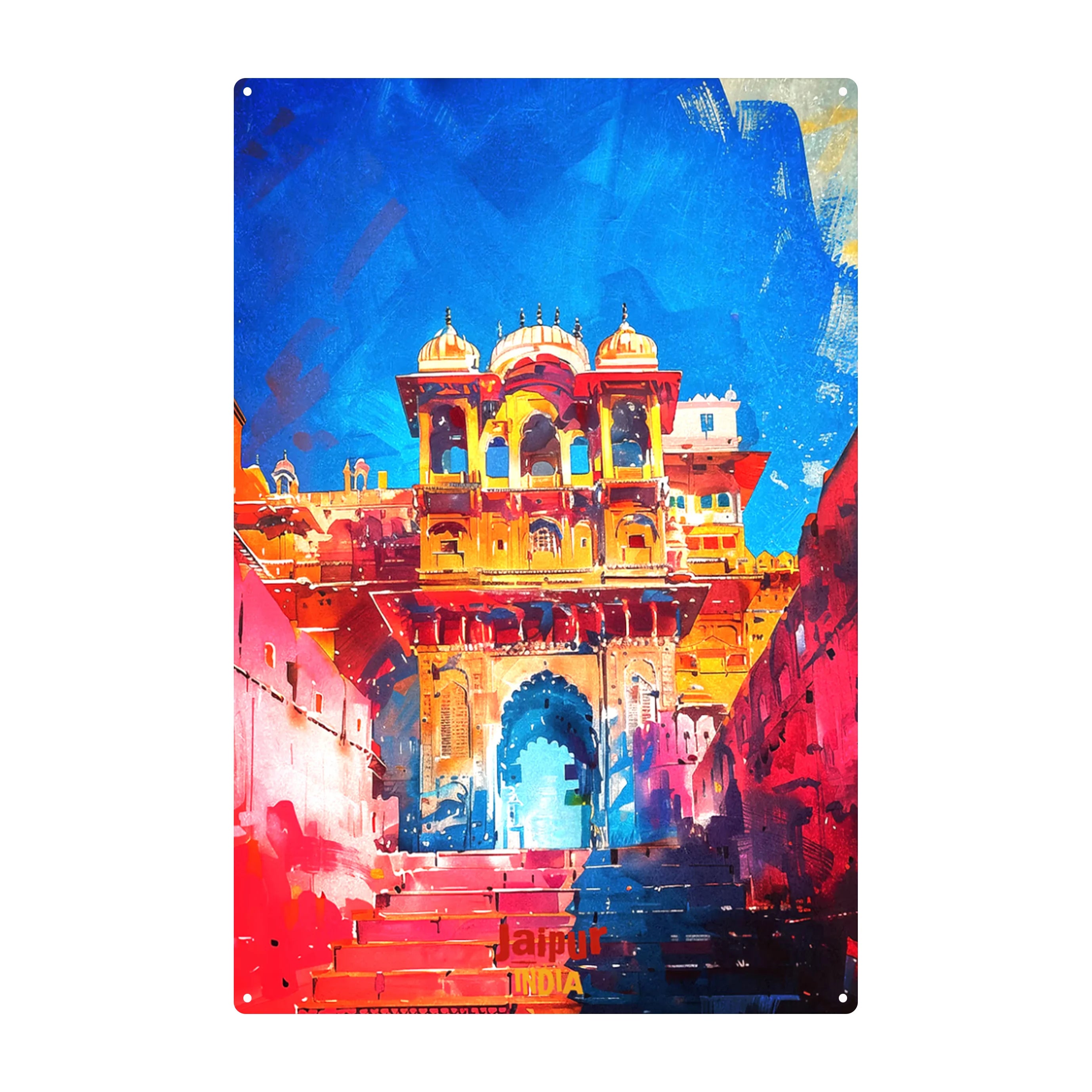 2025 Custom Retro Home Decorative Metal Sign Wholesale Tin Poster UV Printed India Scenic Spot Wall Decor From Home