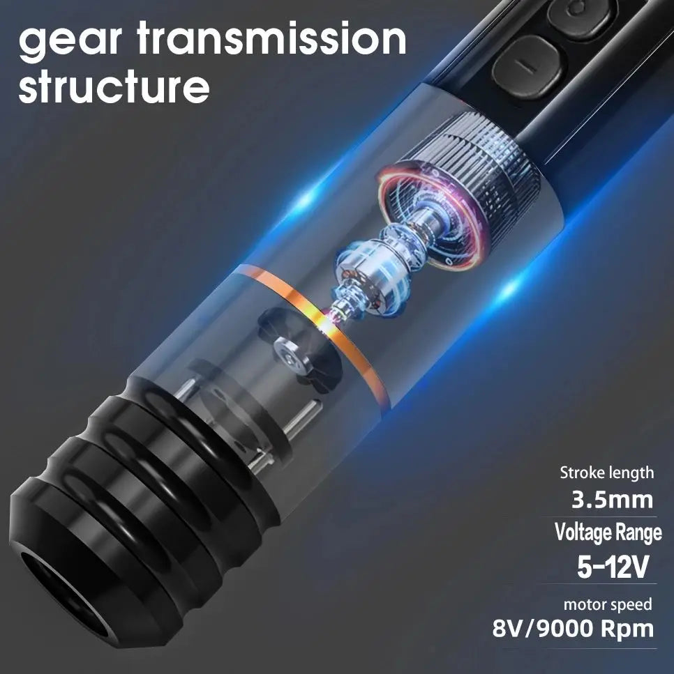 XNET Portable Wireless Tattoo Pen Machine with Double Battery for Beginners Permanent Makeup Eyebrow Scalp Small Body Tattoo