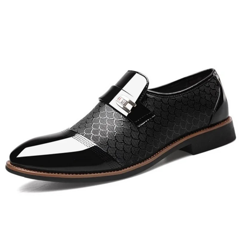 Men Leather Shoes Men's Business Dress Shoes All-Match Casual Shoes Shock-Absorbing Wear-Resistant Non-Slip Breathable  Footwear