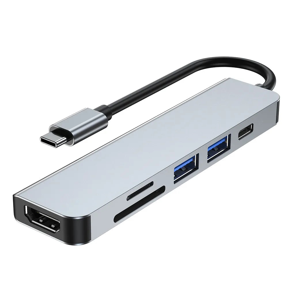 6-in-1 USB C Docking Station Hub OTG Adapter Splitter USB 3.0 Multiport Adapter for  Charging Data for Laptop HDTV SD/Micro Card