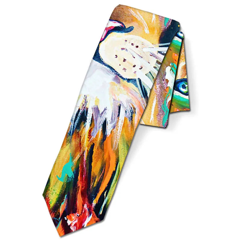 Classic Fashion Men's Tie 2024 Suit accessories NeckTies Printed Polyester Ties 8 cm Necktie for Women 6S-LD43 - Free Item