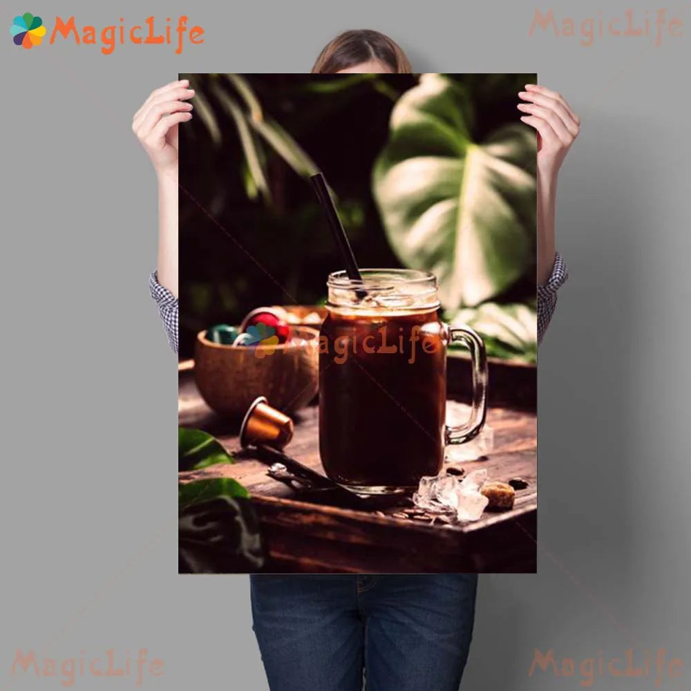 Coffee Beans Cafe Shop Photos Posters Wall Pictures For Living Room Decor Nordic Poster Wall Art Canvas Painting Unframed