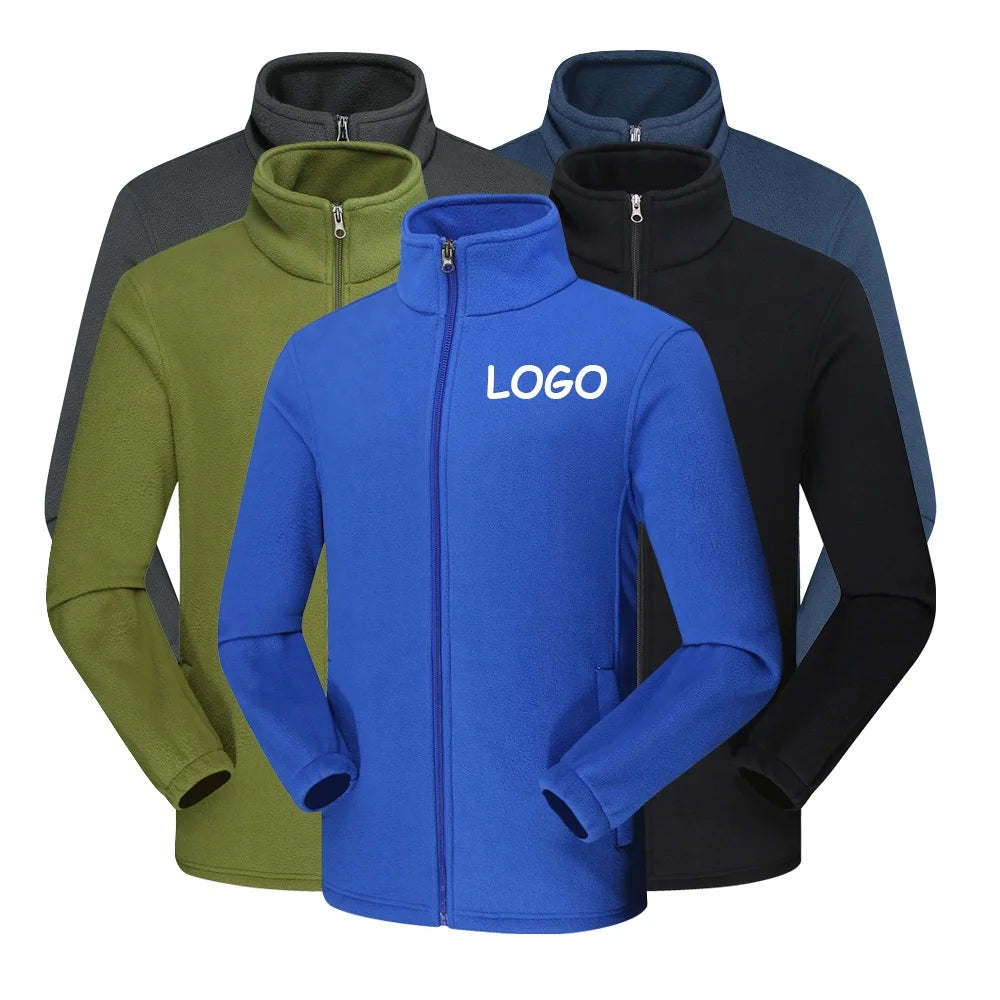 Polar Fleece Sweatshirt Custom Men Jumper Windbreaker Thermal Lightweight Jumpers Loose Coat Fleece Winter Jacket Man