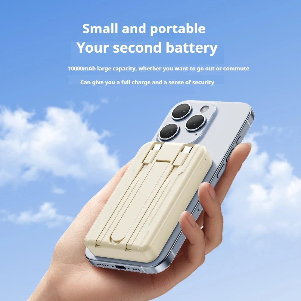 PD 20W Fast Charging 10000mah Power Bank Magnetic 15W Wireless Portable Charger Customize LOGO Holder Mobile Phone Power Banks