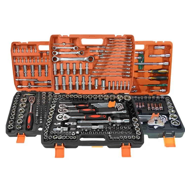 218 Pcs OEM 1 Set Hard Case Chrome Vanadium Steel Adjustable Wrenches Easy Carry Car Repair Socket Tool Set