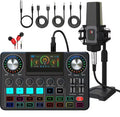 Professional Audio Sound Card Mixer and Microphone Set Live Streaming Kit Studio Audio Interface Broadcasting