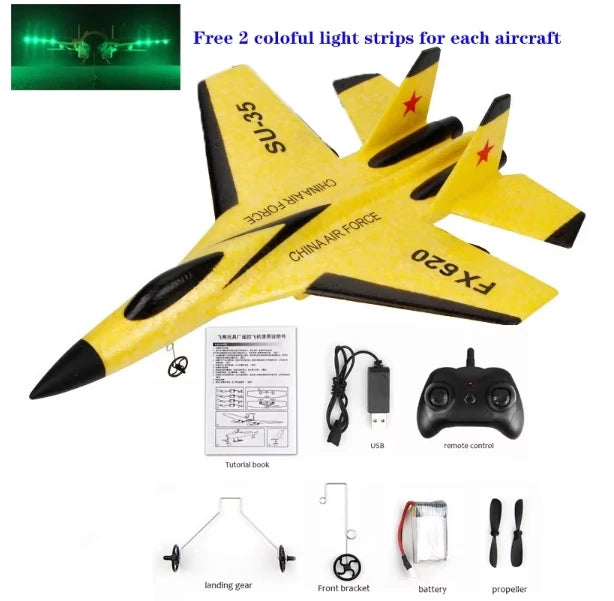 Plane Toy SU-35 RC Remote Airplanes Children Gift Assembled Flying Model Toys Outdoor Toys Outdoor Toys