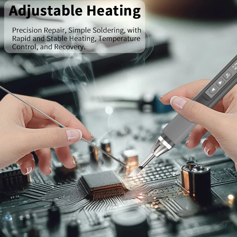 New Arrival ZT-N2 Smart Electric Soldering Iron 75W Type-C LED Display PD Battery-Powered Pen Adjustable Temp 100-450 T65 Tip