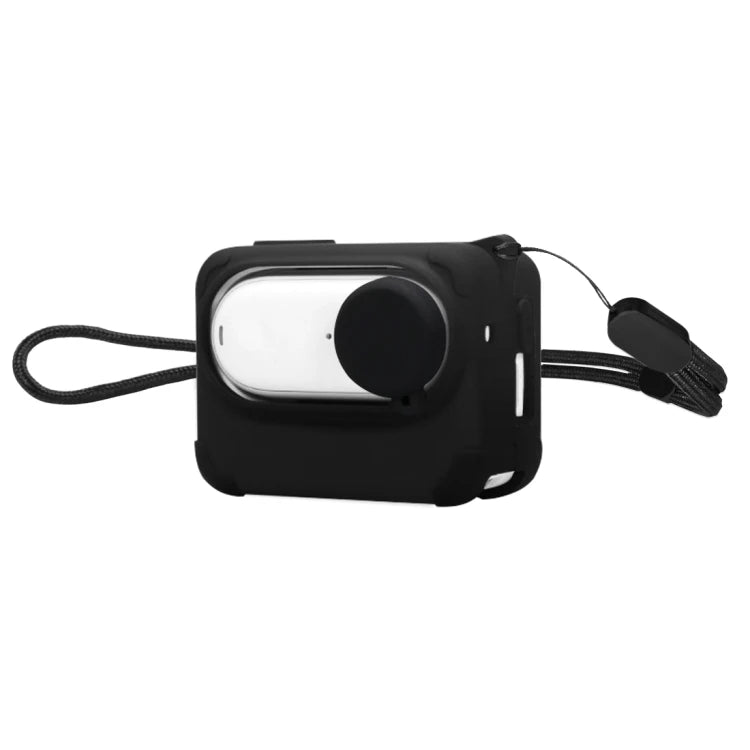 For Insta360 GO 3 PULUZ Camera Charging Case Silicone Case With Lens Cap and Strap Camera Protective Cover