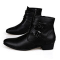 Trendy Western Ankle Microfiber Leather Men's Boots ZIP Closure Anti-Slip Summer Autumn Winter Size 39-47 Solid Rubber Outsole