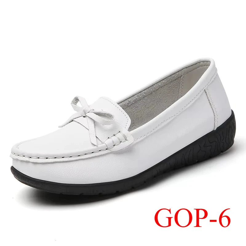 Womens Shoes 2025 Spring Autumn New Women's Nurse Shoes Casual Flat Single Loafers with Slip-On Closure Ladies Shoes