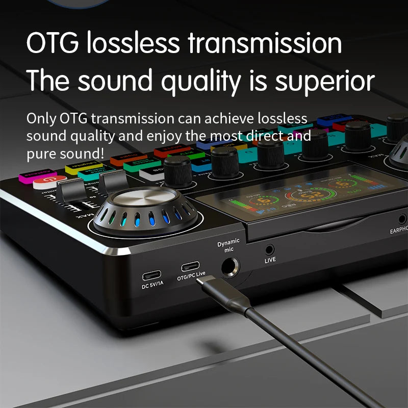 Professional Audio Sound Card Mixer and Microphone Set Live Streaming Kit Studio Audio Interface Broadcasting
