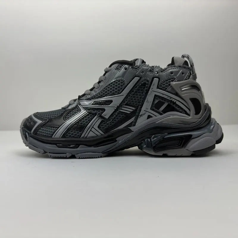 High Quality Men's Black Mesh Casual Sneakers Light Weight Anti-Slip Lace-Up Walking Shoes Fashion Trend Arch Support Spring